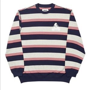 Palace ribbed for pleasure crew marl/red/navy